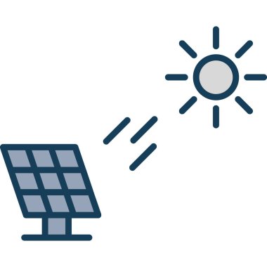 solar energy vector line icon