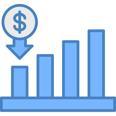 İş grafiği Web simgesi basit illüstrasyon