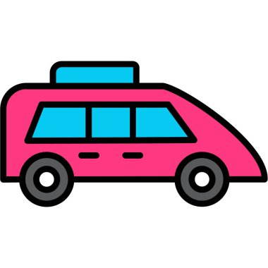 Taksiyle. Web simgesi basit illüstrasyon