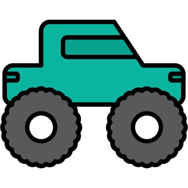 Kamyon. Web simgesi basit illüstrasyon