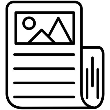 Bir belge simgesinin vektör illüstrasyonu