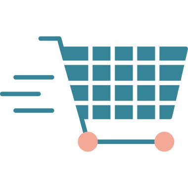 Alışveriş arabası vektör simgesi