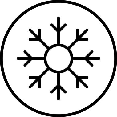 Kar tanesi. Web simgesi basit illüstrasyon