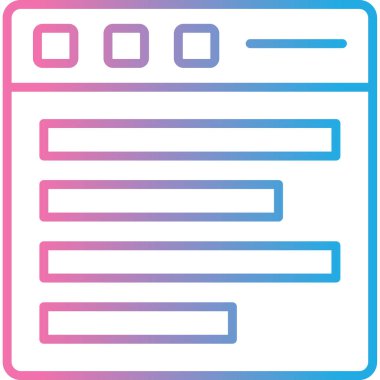 Web sayfası simgesi, vektör illüstrasyonu