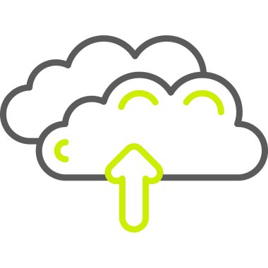 bulut hesaplama simgesi, vektör illüstrasyonu