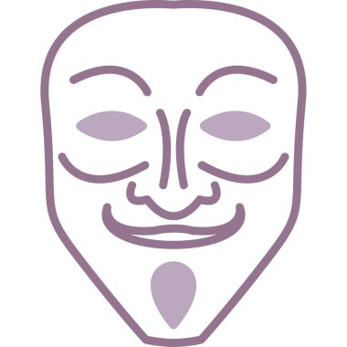 maske simgesi vektör illüstrasyonu