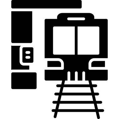 tren. Web simgesi basit illüstrasyon