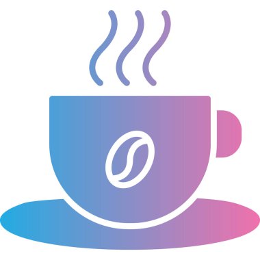 Kahve. Web simgesi basit illüstrasyon