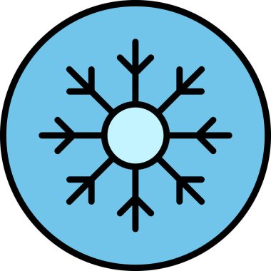 Güzel bir kar tanesinin vektör çizimi