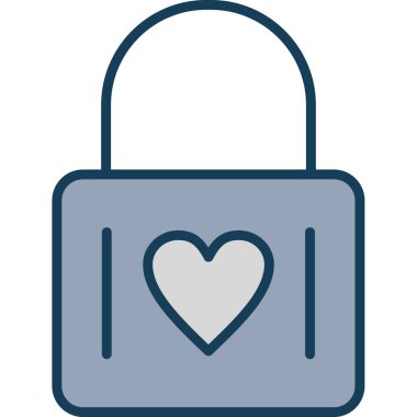 Kalp aşk simgesini ana hatlarıyla kilitle