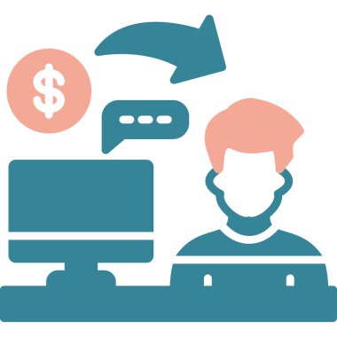 Müşteri Destek düz simgesi