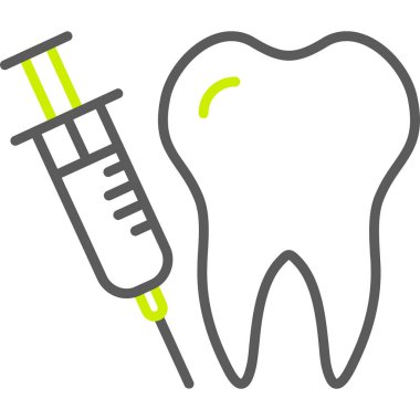 tooth icon. outline illustration of dental vector icons for web