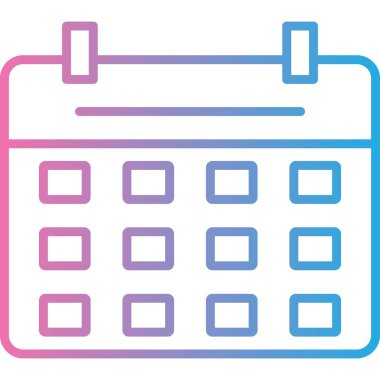 Takvim. Web simgesi basit illüstrasyon