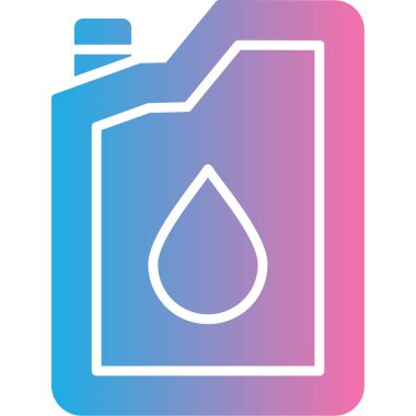 Yağ şişesi simgesinin vektör illüstrasyonu