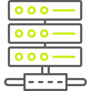 Sunucu. Web simgesi basit illüstrasyon