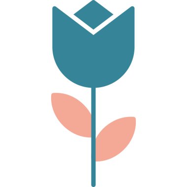 Çiçek. Web simgesi basit illüstrasyon