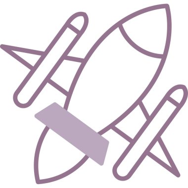 roket simgesi, vektör illüstrasyonu