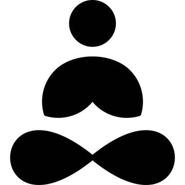 yoga simgesi vektör illüstrasyonu