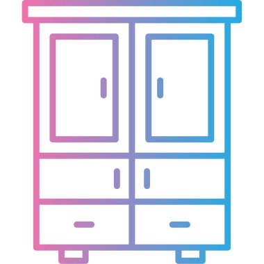 Bina. Web simgesi basit illüstrasyon