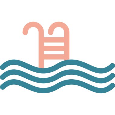 Yüzme Havuzu vektör simge düzenlenebilir