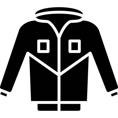 giysi ikonu, basit siyah illüstrasyon