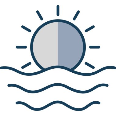 Güneş. Web simgesi basit illüstrasyon