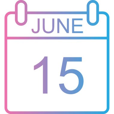 Takvim simgesi tasarımı, vektör illüstrasyonu