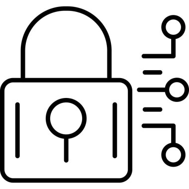 asma kilit güvenlik kilidi simgesi