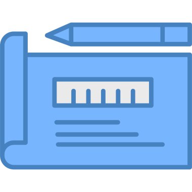 Kalemli defter. Basit simge