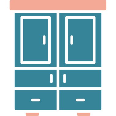 Mobilya. Web simgesi basit illüstrasyon