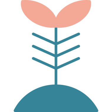 Bitki. Web simgesi basit illüstrasyon