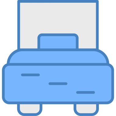 araba bagaj ikonu doldurulmuş - taslak biçimi