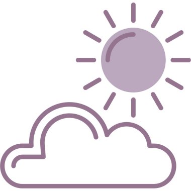 Güneş Bulutu vektör illüstrasyonu