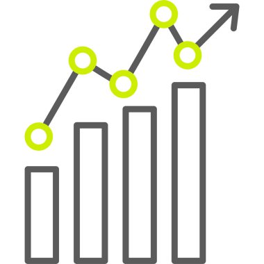 grafik diyagramı ikon vektör çizimi