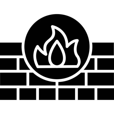 Tuğla Duvar Simgesi Moda Biçimli Ayrı Arkaplan