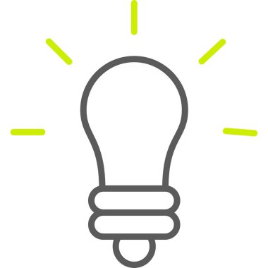 Taslak biçiminde fikir ampul simgesi