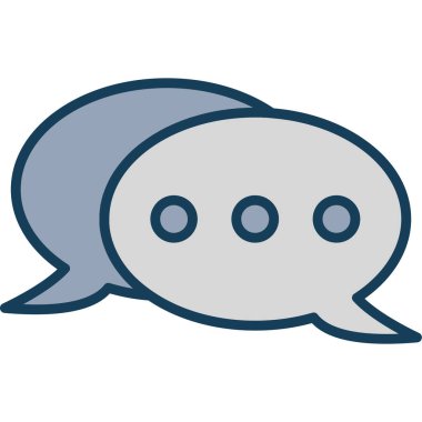 Sohbet balonu Basit tasarım vektörü illüstrasyonu