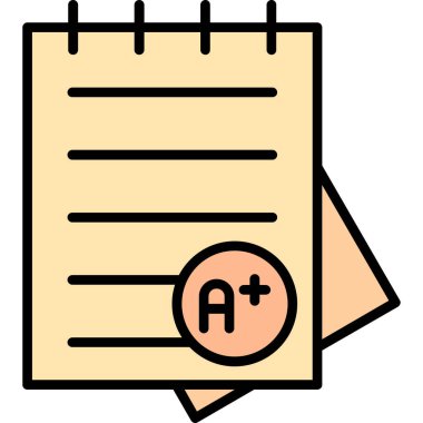 Belge. Web simgesi basit illüstrasyon