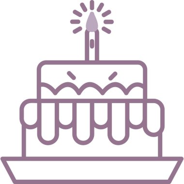 pasta tatlı ikonu ana hatlarıyla