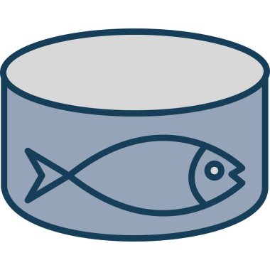 balık simgesi, vektör illüstrasyonu