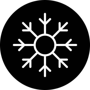 Kişisel ve ticari kullanım için vektör kar tanesi simgesi.