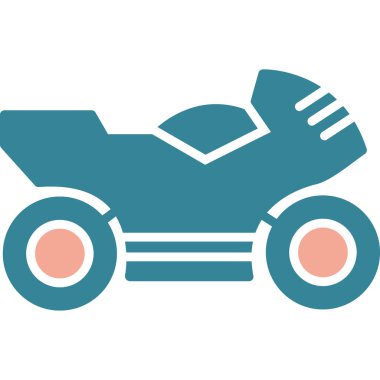 Motorsiklet. Web simgesi basit illüstrasyon