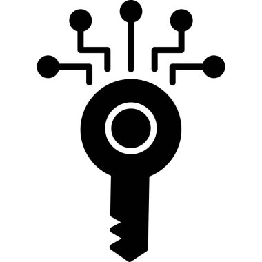 anahtar vektör illüstrasyon tasarımı içeren devre kartı