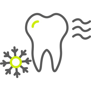 Termometre vektör simgesine sahip diş