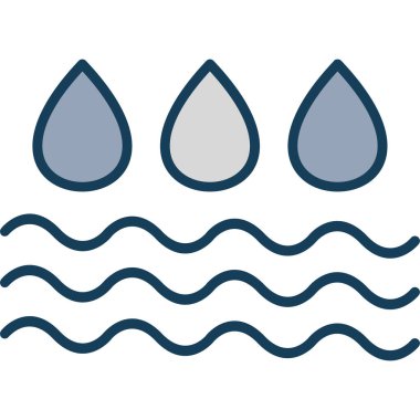 Su. Web simgesi basit illüstrasyon