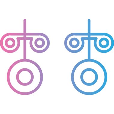 Beyaz arka planda izole edilmiş oyuncak ikonu olan renk çizgisi bebek çıngırağı. Fasulye torbası işareti. Mutlu yeni doğanlar. Değişken rastgele dinamik şekiller. vektör.