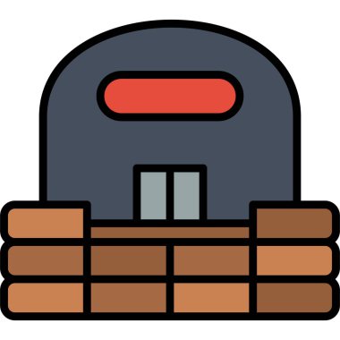 İnşaat endüstrisi imalat ikonu - taslak biçimi