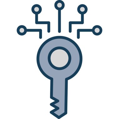 Anahtar simgesi vektör illüstrasyonu