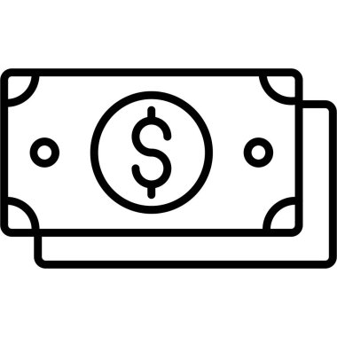 Dolar simgesi vektör illüstrasyonu