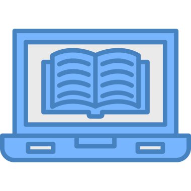 Kitap eğitimi öğrenme simgesi Doldurulmuş ana hatlar biçiminde